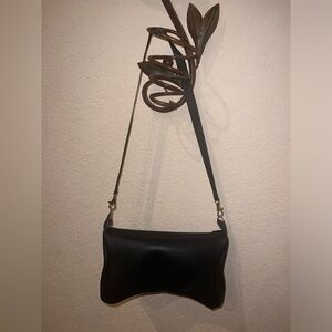 Hand made black leather bag
